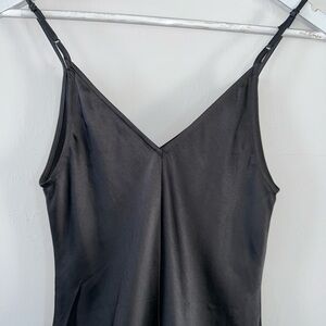 Express Black Satin Slip Dress